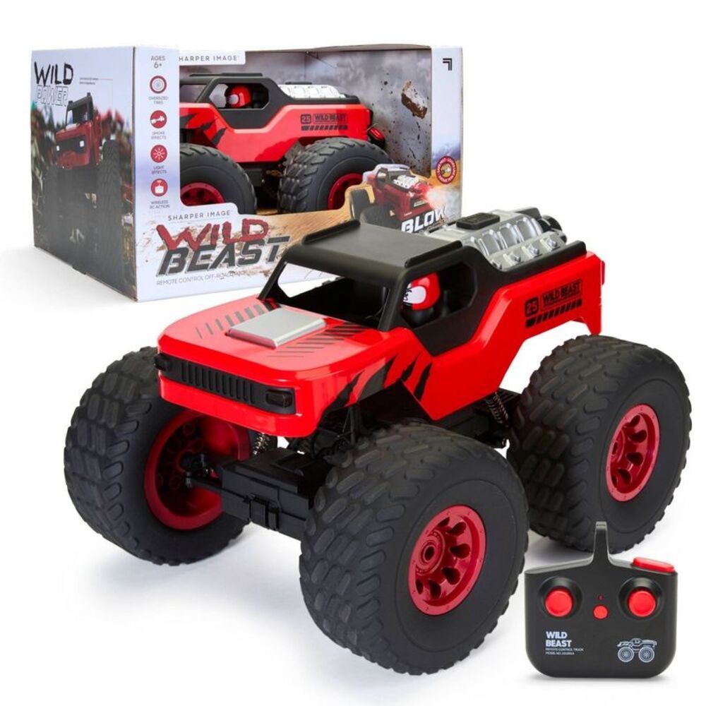 3pc Sharper Image Wild Beast Remote Control 4 x 4 Truck w/ Driver Figure & Smoke